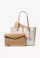 MICHAEL KORS Michael Kors Maisie Large Logo Stripe 3-in-1 Tote Bag Camel