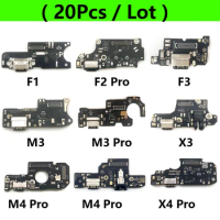 20PCS USB Charging Port Connector Connector Board Parts Flex Cable With Micro For Xiaomi Poco M3 F1 F2 F3 X3 X4 M4 Pro 4G 5G