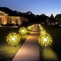 Outdoor Solar Fireworks Lights Courtyard Garden Lawn Ground Lights Camping Atmosphere Decoration Col