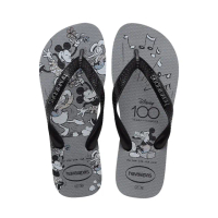 【havaianas 哈瓦仕】拖鞋 男鞋 女鞋 迪士尼100週年紀念 米奇 米妮 唐老鴨 灰 4148618-5178U(哈瓦士)