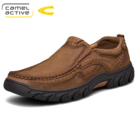 Camel Active New Genuine Leather Men Shoes England Trend Male Footwear Men's Casual Shoes Outdoors Short Boots Man Work Shoes
