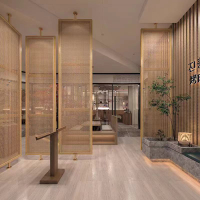 【公司貨 免運 速發】開發票 客製 日式辦公室隔斷墻公司實木藤編屏風隔斷現代簡約玄關遮擋屏風日式