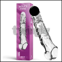 Kdmm Wolf Fangs Extention Pria Delay Silikone Tunda Ejakulasi Condom Vibrat Getar NON GETAR PINK