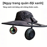 Sun Hat with Fan, Waterproof Layer - Full Protection Hat for Fishing, Gardening