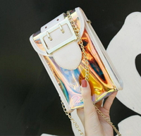 手機包 果凍手機包女透明裝手機的迷你斜挎小包包零錢袋掛脖 全館免運