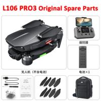 L106 PRO3 Drone Original Spare Parts L106PRO 3 Main Blade Propeller Wings Lipo Battery USB Charger Remnote Controller Accessory