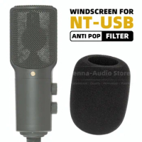 For Rode NT-USB NTUSB Microphone Pop Filter Windshield Sponge Windscreen Mic Foam Windproof Shield Protection Cover Screen