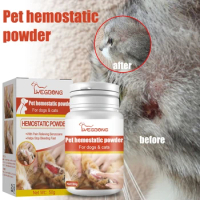 50g Styptic Powder Safe For Dogs Cats Quick Blood Stopper Pet Wound Healing Hemostatic Powder Pet Healthy-Care Supplies B03E