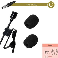 Omnidirectional Lavalier Lapel Clip Mic 3.5mm 3Pin 4Pin XLR For Wireless System With Microphone Cover Lavalier Lapel Tie Clip