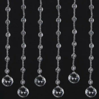 Top fengshui 20m/lot Windows porch partition door curtain customized crystal bead curtain,home decoration wedding garland strand