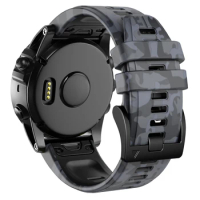 QuickFit 22mm Watch Bands For Garmin Descent G1 Solar/D2 Mach 1/Descent Mk2 MK2i Camouflage Silicone Strap Bracelet Accessories