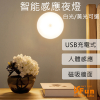 iSFun 守護月光 USB充電光控人體感應壁燈 2色可選