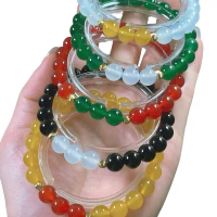 Vòng tay mã não mix bi hợp kim sang trọng tinh tế dễ phối đồ đá mã não mang năng lượng bình an thu h