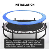 10/12 Feet Trampoline Protection Mat Round Spring Protection Cover Trampoline Safety Water-Resistant Pad Trampoline Accessories