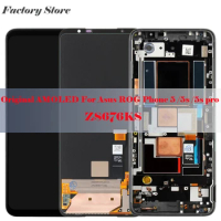 AMOLED Screen Replacement with Frame For Asus ROG Phone 5/ 5s/ 5s Pro ZS676KS ZS673KS ScreenTouch Digitizer Display Assembly