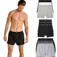 【Calvin Klein 凱文克萊】美國盒裝進口禮盒男內褲&男內衣3件組(八款任選)