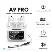 หูฟังบลูทูธไร้สาย TWS, A9 Pro, 5.4, พร้อม ANC และ ENC, ตัดเสียงรบกวน, หูฟังสเตอริโอ HiFi razer เมาส์