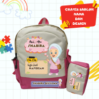 Hafidzah - Tas Ransel Anak TK SD SMP Gratis Tempat Pensil Sablon Nama dan Desain Ada Tempat Laptop d