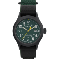TIMEX  天美時 遠征系列  40毫米戶外手錶 (綠錶盤x綠色織物黏式錶帶 TXTW4B29700)