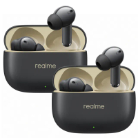 【realme】Buds T300 雙入組(黑色/黑色)