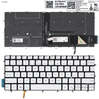 US Laptop Keyboard for Dell XPS 13 9370 9380 White with Backlit