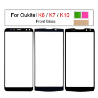 For Oukitel K10 K7 K6 Touch Screen Front Outer Glass Cover Panel Replacement Parts