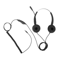 Phone Headset RJ9 Call Center Headset with Noise Cancelling Mic With Volume Adjustment &amp;amp Mute Call Center Telephone Headset