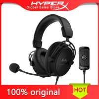 Original HyperX Cloud Alpha S wired gaming headphones,DTS headphone audio dual cavity driver noise reduction microphone