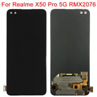 6.44" Original For Oppo Realme X50 Pro Display Touch Screen For Realme X50 Pro 5G XRM2072 XRM2075 XRM2076 Display LCD Assembly