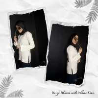 Blus Latte renda putih