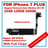 Motherboard For iPhone 7 Plus Support iOS Update Mainboard Good Tested Logic Board 4G LTE Plate 64GB 256GB