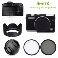 Protection Kit Camera Silicone Case Skin Cover Screen Protector UV CPL Filter Lens Hood Cap For Canon EOS M200 M100 15-45mm Lens