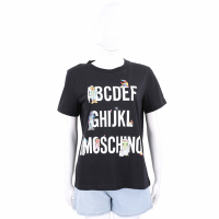Moschino SesameStreet 芝麻街聯名 ABC字母黑色短袖TEE T恤