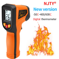 Non-contact Digital Infrared Thermometer Laser Temperature Meter Pyrometer Imager Hygrometer Termometro infrarojo Light Alarm