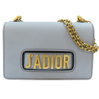 【二手名牌BRAND OFF】Dior 迪奧 藍色 牛皮 J adior 肩背包 鍊帶