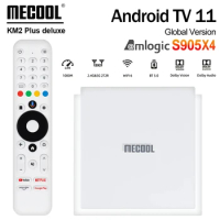 Mecool KM2 Plus Deluxe Android 11 TV Box Amlogic S905X4 1000M 4K ATV BOX 5G WiFi 6 Dolby Audio Media Player Set Top Box