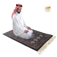 Sajadah 2023 Muslim Memory Foam Prayer Carpet Padded Sejadah Islam Comfortable Rug Salah Mat