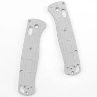 1 Pair Custom Made Sand Blast Aluminum Alloy Handle Scales for Benchmade Bugout 535