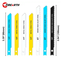 6-32T Jig Saw Blade 100mm/86mm Metal Steel Reciprocating Saw Blade for Wood Metal and Plastic Cutting Woodworking Tool
