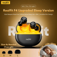 Fon Telinga Tidur, Realfit F4, Pengurangan Bunyi Dalam -40dB, Kawalan Aplikasi Pintar Bluetooth 6.0 