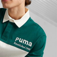 【PUMA】長袖 POLO衫 上衣 男 女 流行系列P.Team 運動 休閒 綠色 歐規(62520543)