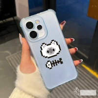 Ốp điện thoại mèo pixel hoạt hình “làn sương lạnh”, phù hợp cho Redmi A5, A4, A3 Pro, Note 12 Turbo,