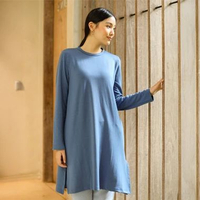 Geulis.id BASIC TUNIC BASIC COLOR / TUNIK KAOS / TUNIK POLOS / KEMEJA MERAH M DENIM