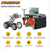 SYANSPAN 512Hz Locate IP68 Waterproof Automatic Robotic Pipe Inspection Camera Pipelines Sewer Crawler Robot HD Resolution