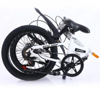 Folding Bike 20 inch 7 speed disc brake portable light cycling Adult Kids Students bicicleta road bicycle Men and Women Portable