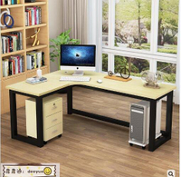 【熱賣】簡易電腦桌臺式家用辦公桌臥室書桌現代經濟L型轉角桌書房學生桌line ID：kkon10