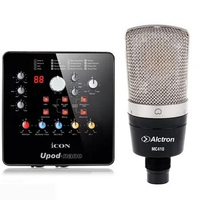 Alctron MC410 and sound card ICON Upod nano professional condenser recording microphone for studio and live broadcasting