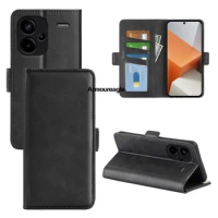 black case for xiaomi redmi note 13 pro plus leather wallet flip cover vintage magnet phone case for redmi note13 pro plus shell