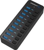 [2美國直購] 集線器 Sabrent Hub HB-BU10 USB 3.0 de 10 puertos 60 W con interruptores de alimentaci?n