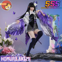 Madoka Magica Homura Akemi Cosplay Costume Anime Madoka Magica Cos Akemi Costume Butterfly Dress Homura Akemi Cosplay CoCos-SSS